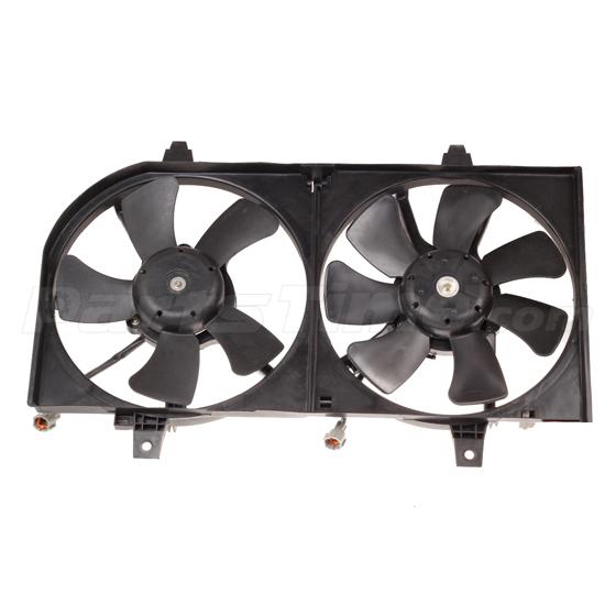 AC Condenser Radiator Dual Cooling Fan For 20022003 Nissan Maxima