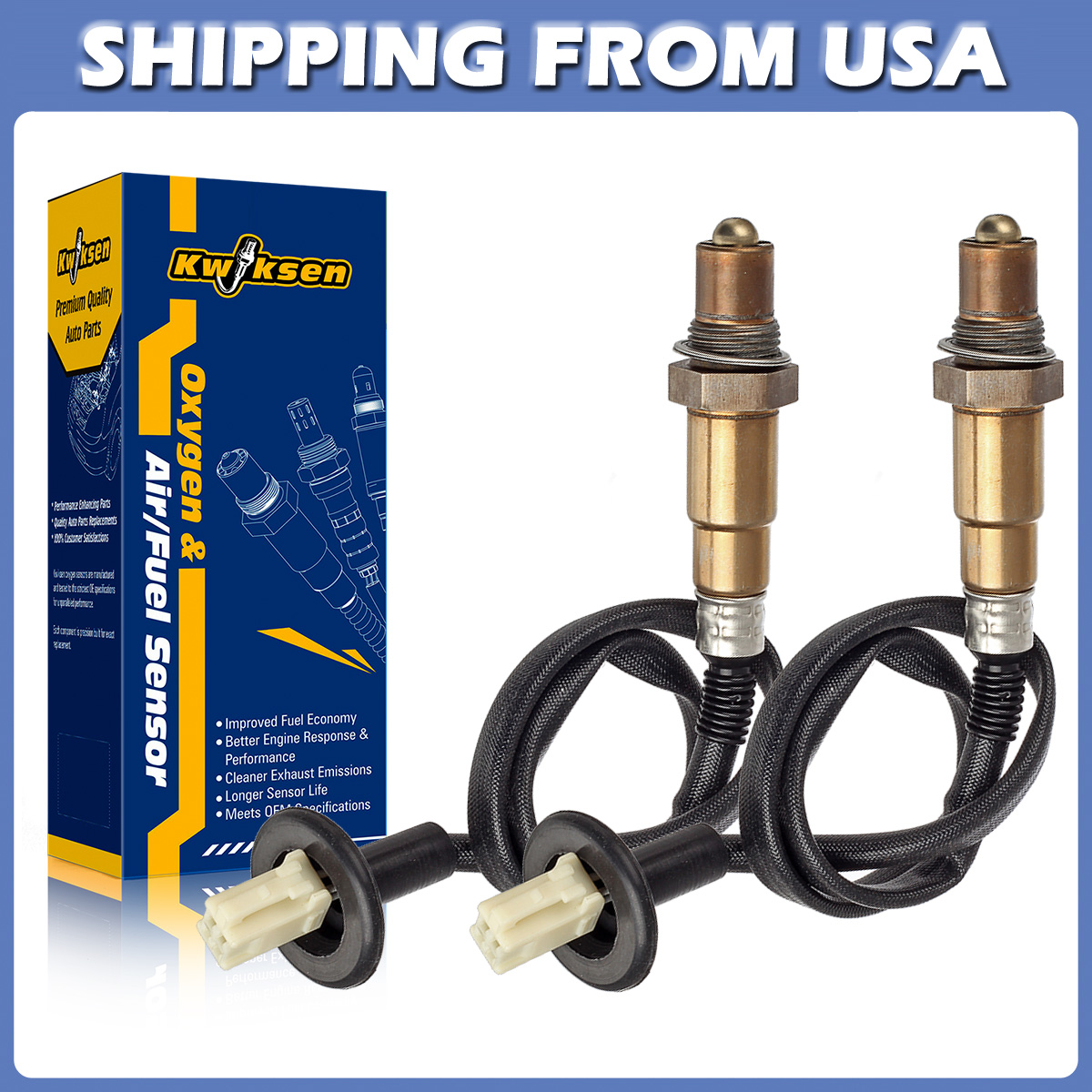 Set Of 2 O2 Oxygen Sensors For 2003-2004 Toyota Corolla 1.8L – Upstream & Downstream, Direct Fit