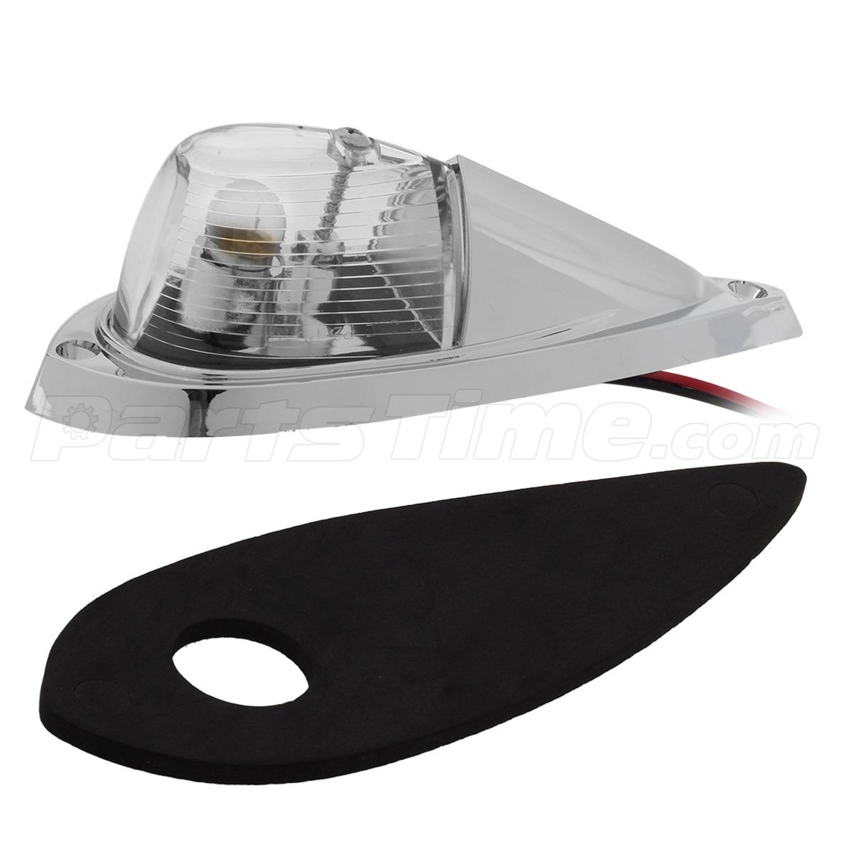 5x Teardrop Style Clear/White Cab Roof Clearance Marker Lights kit