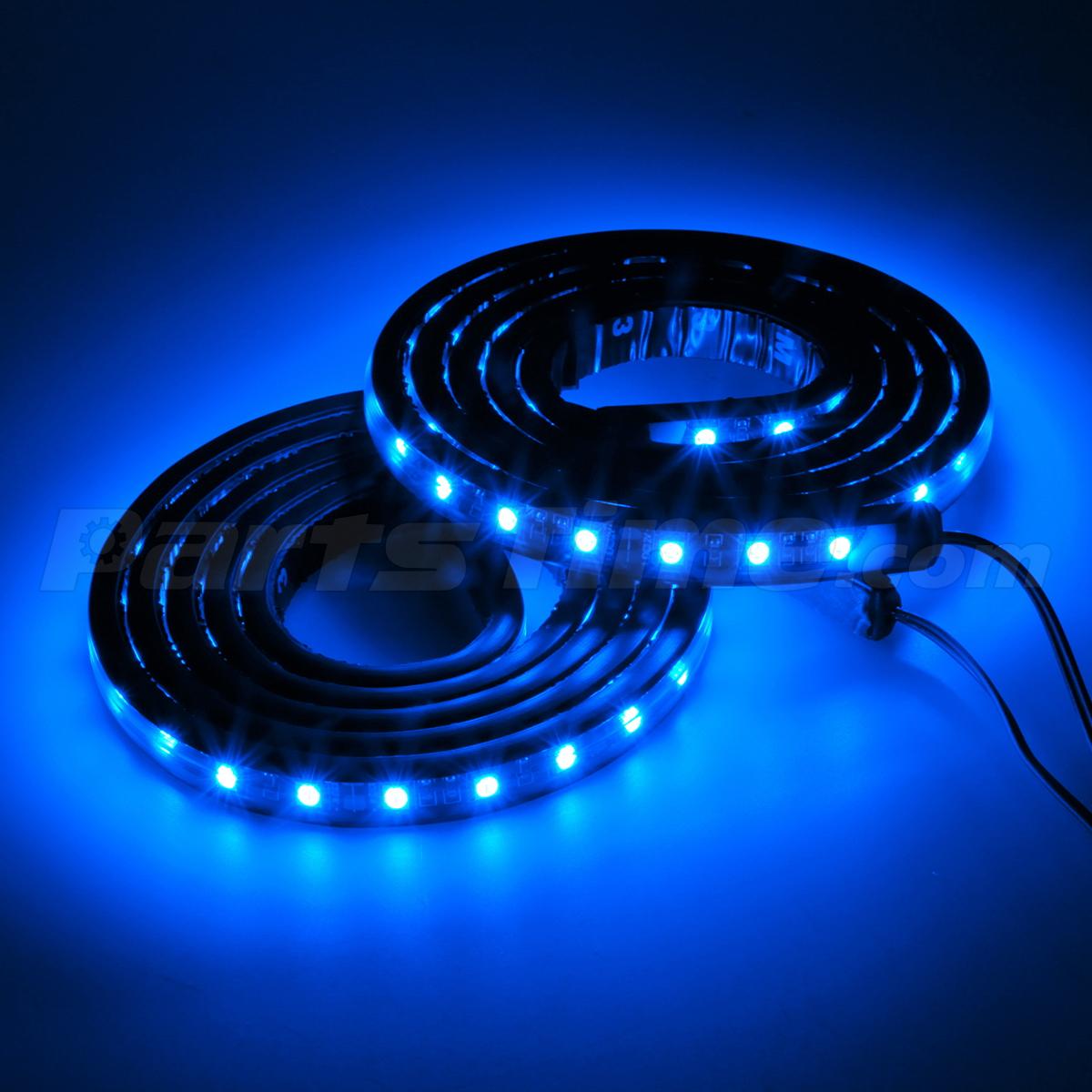 2x 60" Blue Led Running Board Light Bar / Step Side Door Led Light Bar