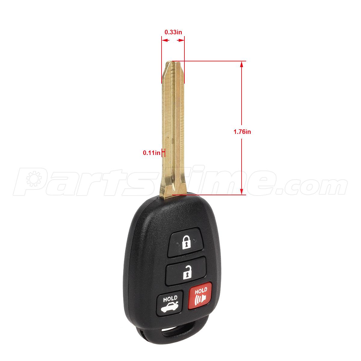 Toyota Remote Key Keyless Entry Three Function Keyslockunlocktrunk