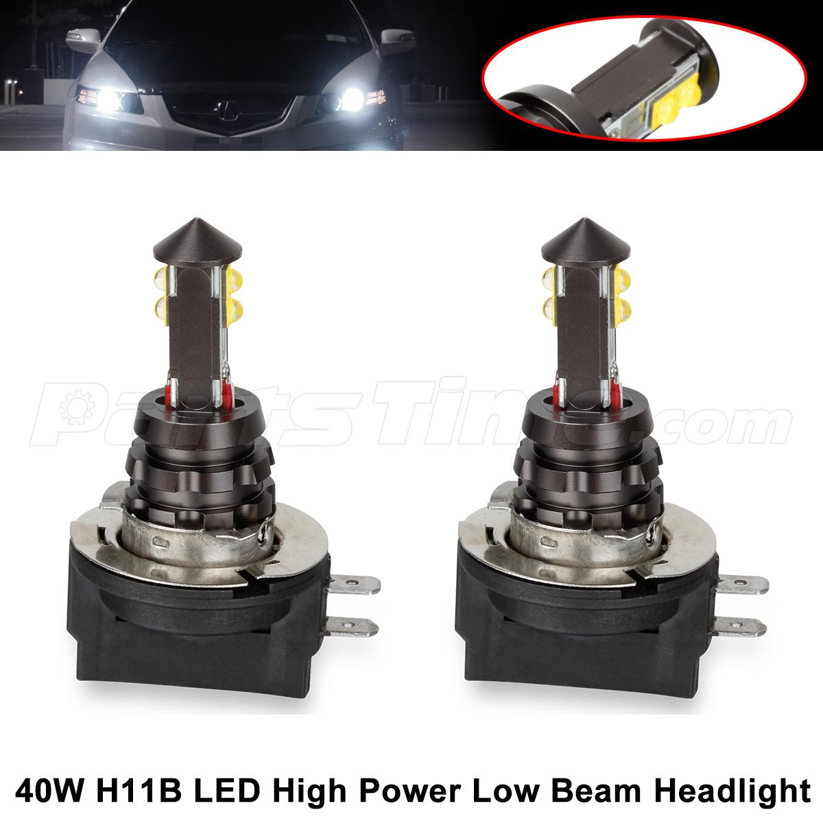 2pcs LED Bulb Headlight Low beam H11B Replace OE halogen 40W Super